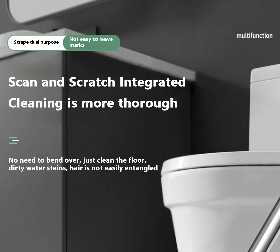 Description Picture 2 of itemSilicone Broom Wiper Squeegee Window Washing Multifunctional Household Home Floor Glass Scraper Hand-push Mirror Cleaning Tools