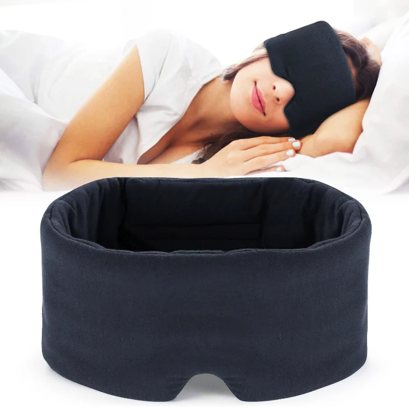Sleep Mask Cotton Soft Breathable Sleeping Eye Cover Adjustable Eyeshade Blinder Blindfold Eye Patch Night Companion