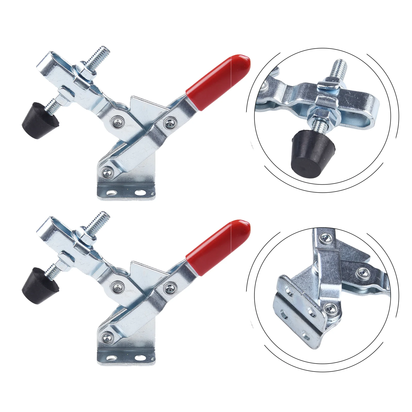 2pcs GH-102B Horizontal Toggle Clamp 100Kg 220lbs Quick Release Vertical Toggle Clamps Woodworking Fixing Clip Carpentry Tools