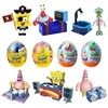 New Kawaii SpongeBobs Patrick Star Cartoon Cute Building Block Toy Dolls Kids Toys Anime Figure Model Toys For Boy Gif 1