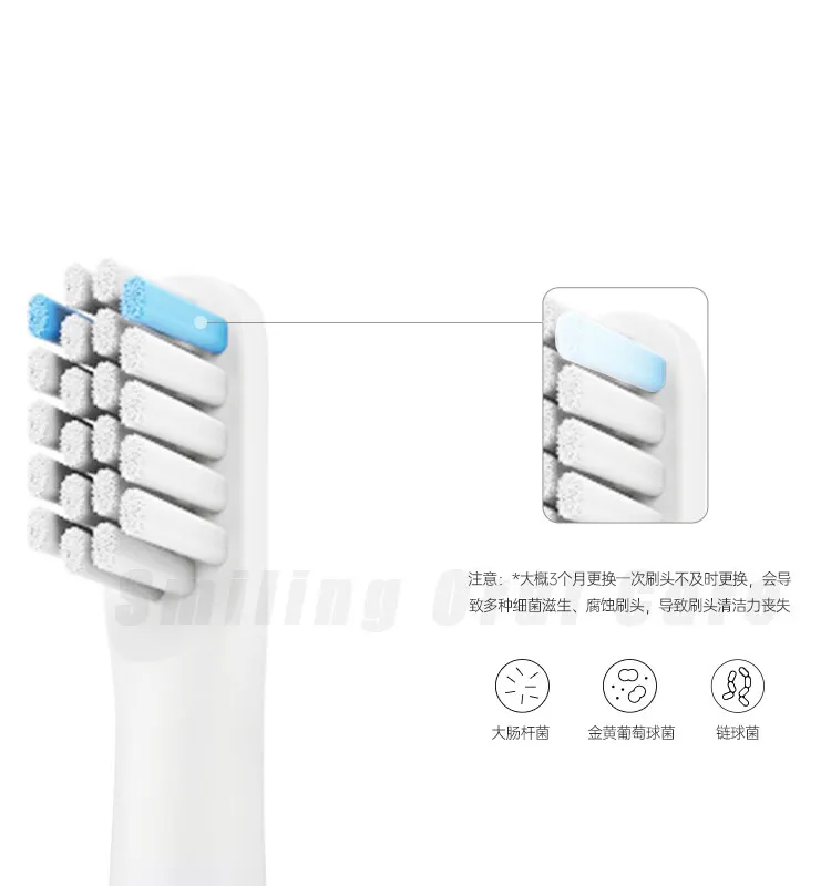 Realme N1 전동 칫솔 교체 헤드, 소닉 스마트 브러시 헤드, 소프트 듀퐁 강모 노즐