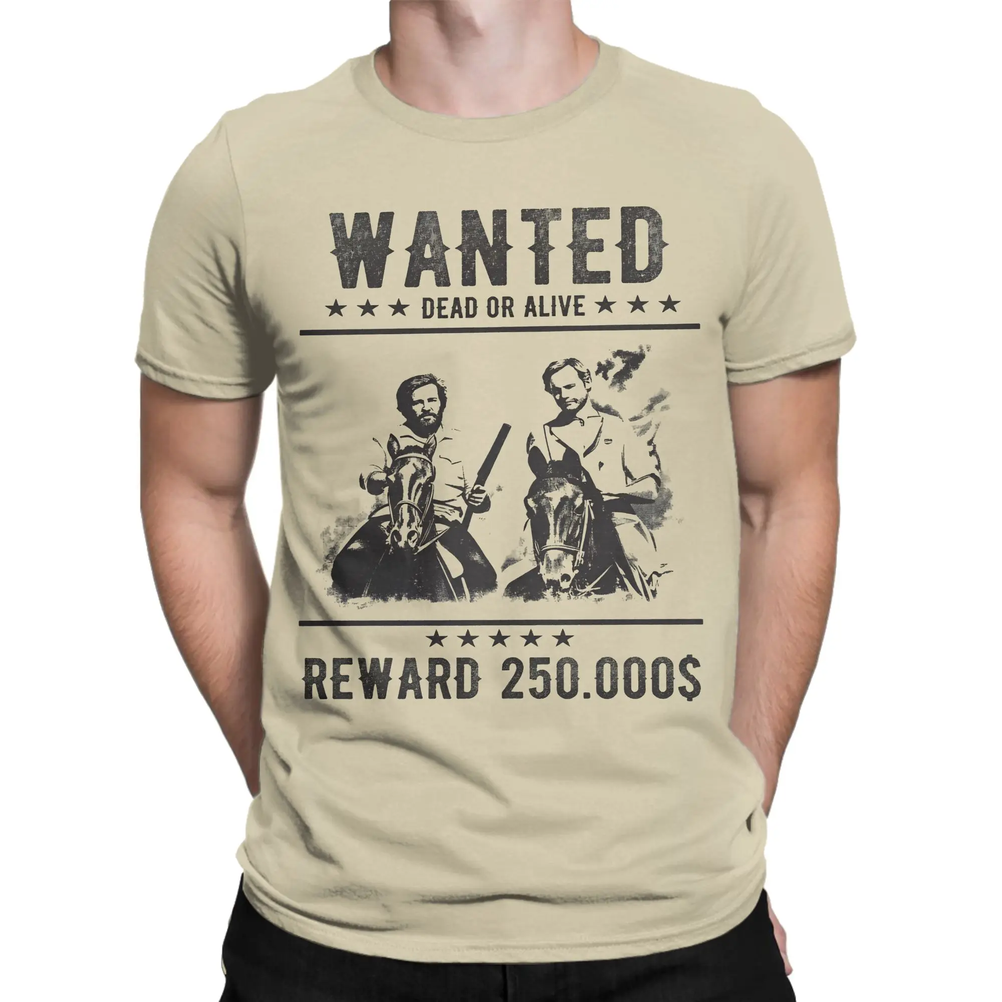 Humor Bud Spencer und Terence Hill T-Shirts für Herren, Rundhalsausschnitt, reine Baumwolle, kurzärmelige T-Shirts, Geschenkidee, Oberteile