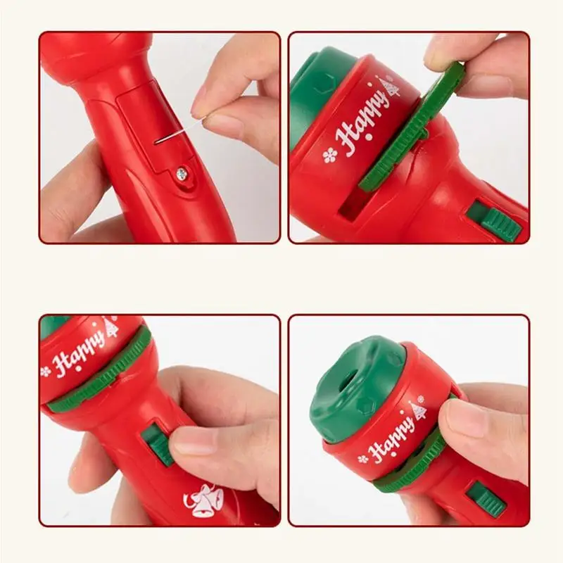 Christmas Handheld Flashlight projection lamp early education toys Image recognition cognition fun cartoon projector gifts kid