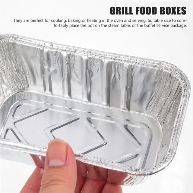 30PCS 1650ml 9 Inch Square Aluminum Foil Baking Tray with Lids Disposable  Tin Cake Pans Food Packaging Containers Kitchenware - AliExpress