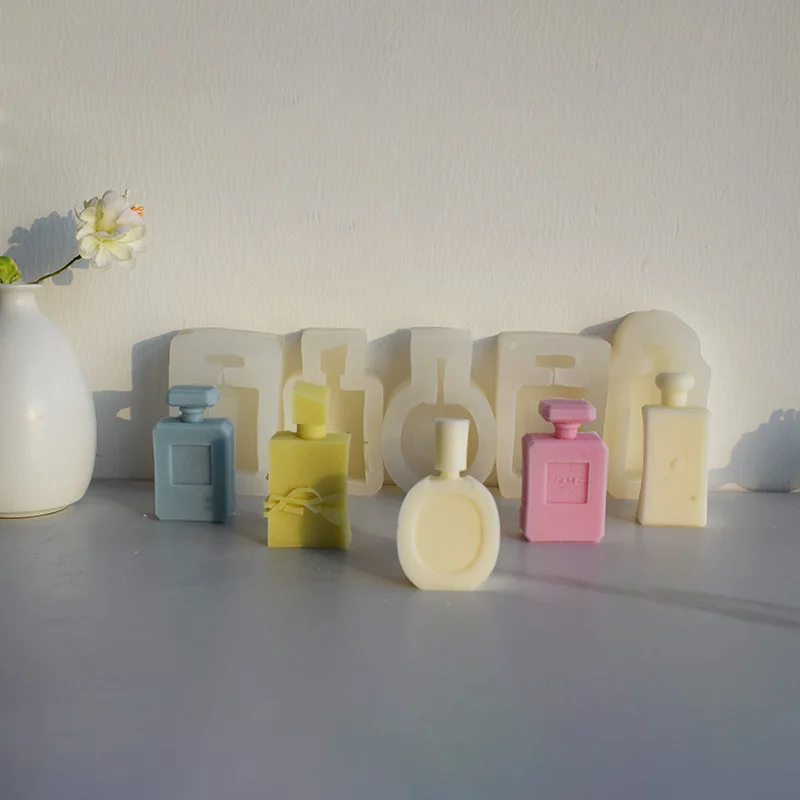 Description Picture 2 of itemPerfume Bottle Modeling Candle Mold DIY Handmade Aromatherapy Soap Candle Mold Home Plaster Handicraft Candle Making Mold