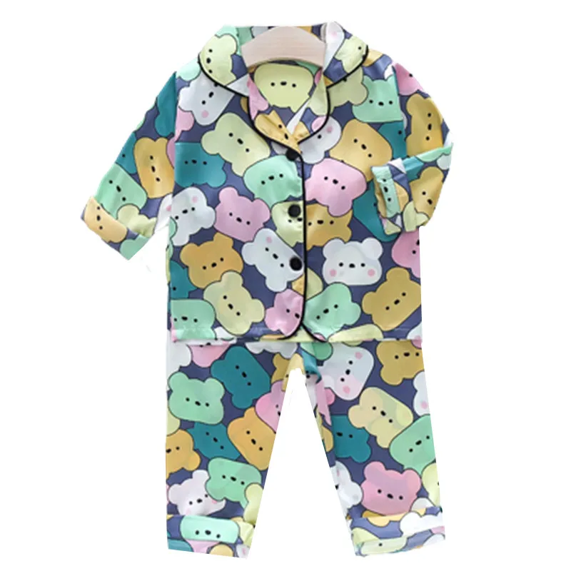 Children's Pajamas Set Spring Baby Boy Girl Clothes Casual Sleepwear Set Kids Cartoon Tops + Pants 2Pieces Toddler Clothing Sets kids clothing set