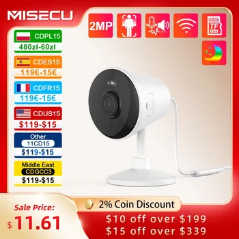MISECU-cámara inalámbrica Wifi de 2MP, detección humana, cámara de seguridad inteligente para el hogar, grabadora de vídeo interior, Monitor de bebé, detección de sonido 1