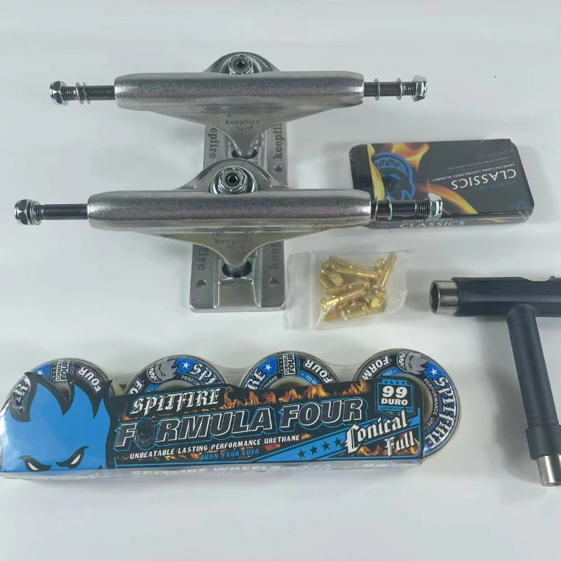 스케이트보드 부품 휠 베어링 T-툴 트럭 세트, 프로 모어 사이즈 139mm, 5.25 인치, 51mm, 52 53/54