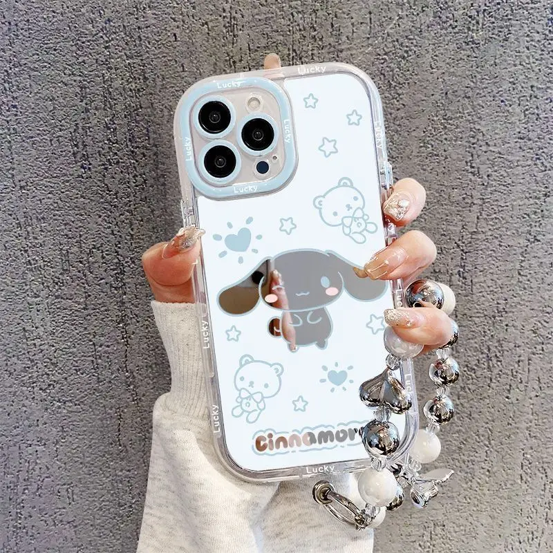 

Sweet Kawaii Cinnamoroll Anime Sanrio Phone Cover Cute Cartoon Apple Shell Suit for iphone 14 13 Pro Max Gifts for Girls
