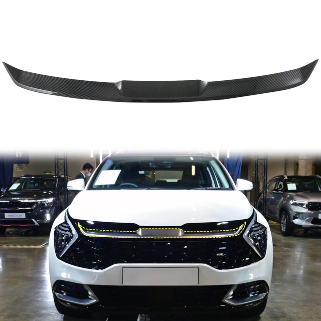 Car Accessories For Kia Sportage Nq5 2021 2022 2023 Carbon Fiber Printed  Front Grille Decoration Cover Trim 1pc - Chromium Styling - AliExpress