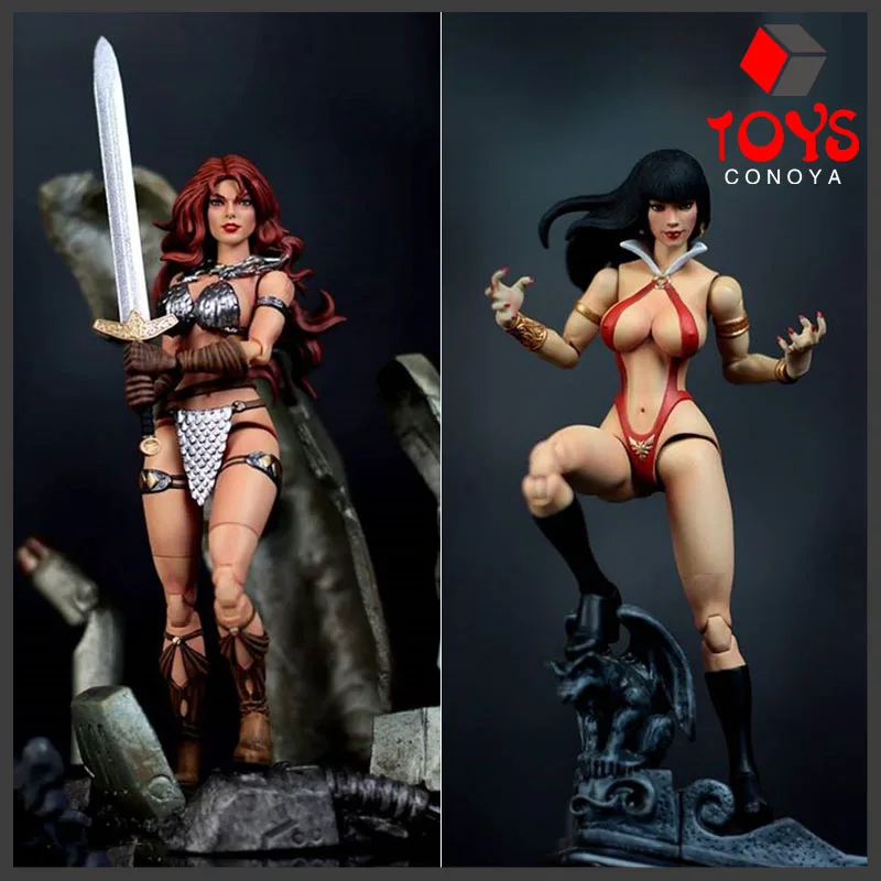 

Executive Replicas 1/12 RED SONJA Purgatori VAMPIRELLA Action Figure 6'' Soldier Action Figure Doll Toy for Fans Collection