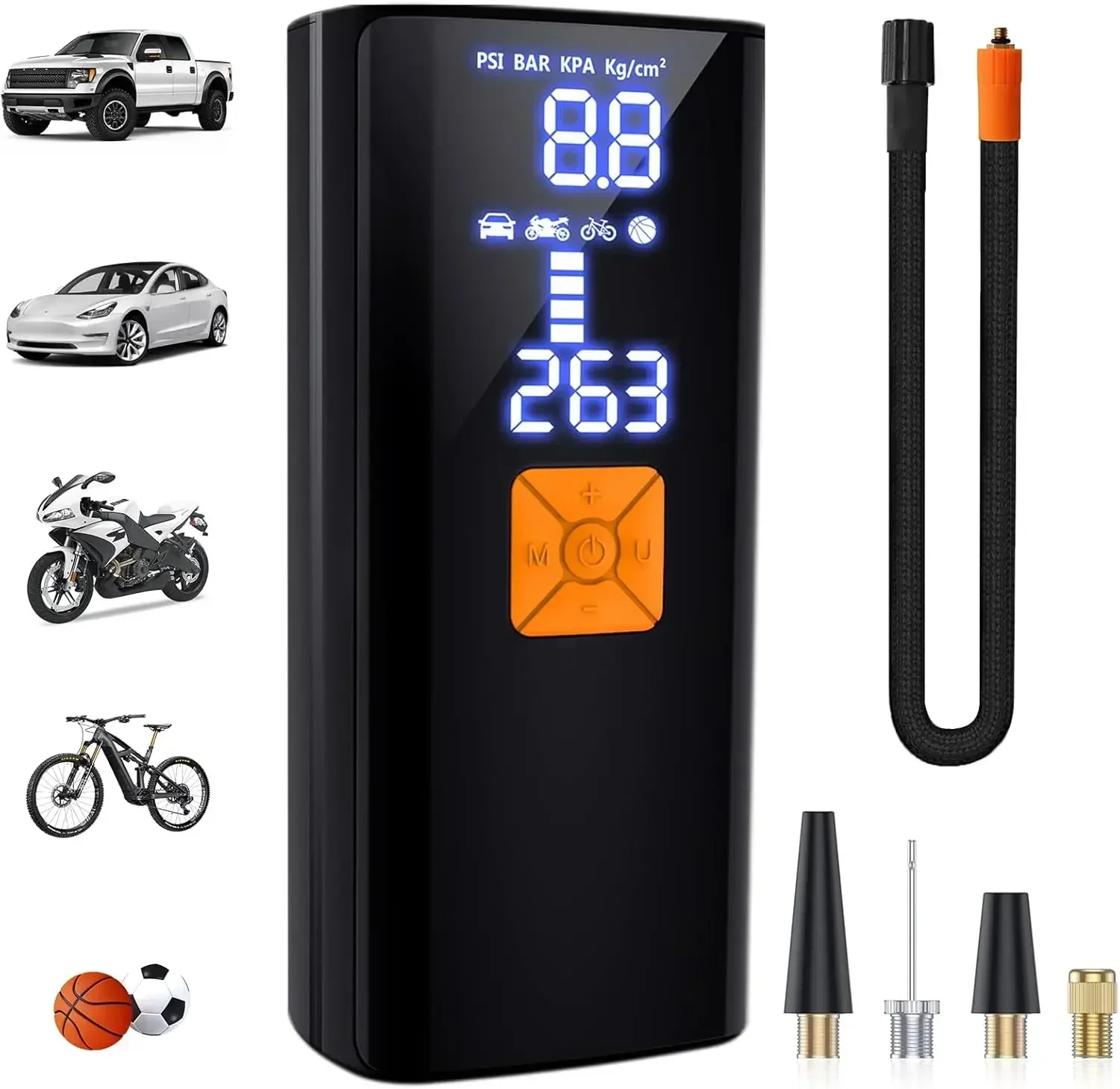 Tire Inflator Portable Air Compressor Cordless Air Pump For Car Motorcycle Bike 20000mAh