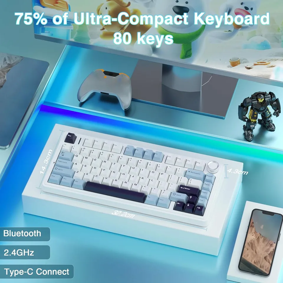 アウラF 75メカニカルキーボード、RGBバックライトゲーミング