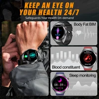 שעון חכם חדש לשנת 2025 עבור XIAOMI Health Trackr עם חומצת אוריק, שומנים בדם, לחץ דם, ECG+PPG, שעון חכם לניתוח הגוף של הגברים 3