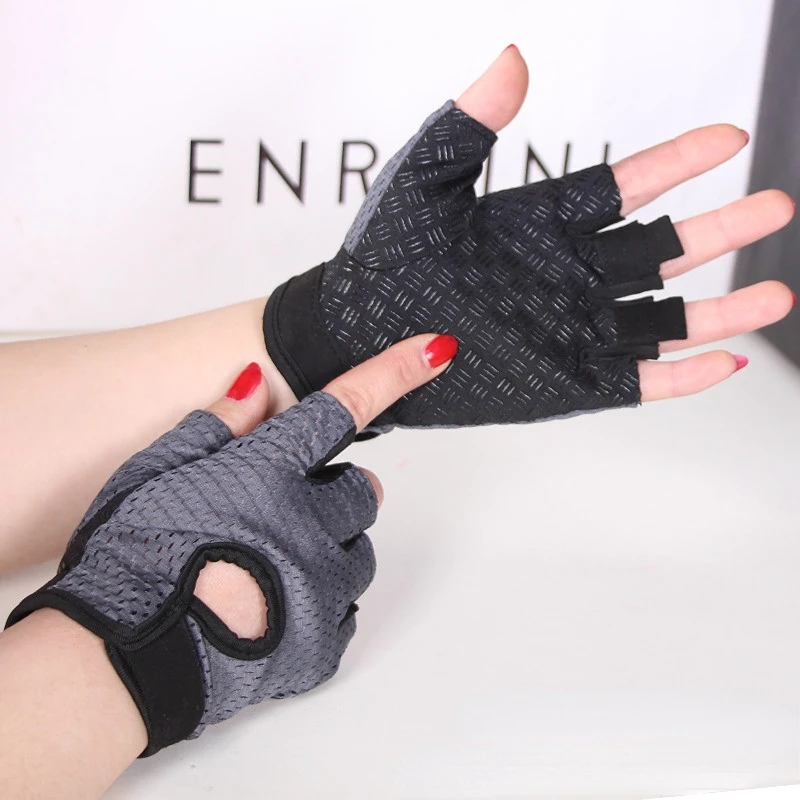 Gris V1 - Guantes de Gimnasio para Mujer