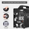 MIG Welder 130 Flux Core Wire Automatic Feed Welding Machine Portable No Gas 110V DIY Home Welder w/Free Mask Black 3