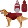 Dogs Waterproof Clothes Pet Raincoat with Reflective Strip Cat Hooded Jacket Raincoat Pet Outdoor Supplies