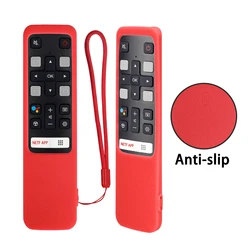 Voice Remote Control Protective Case for TCL Android 4K Smart TVs (Red)