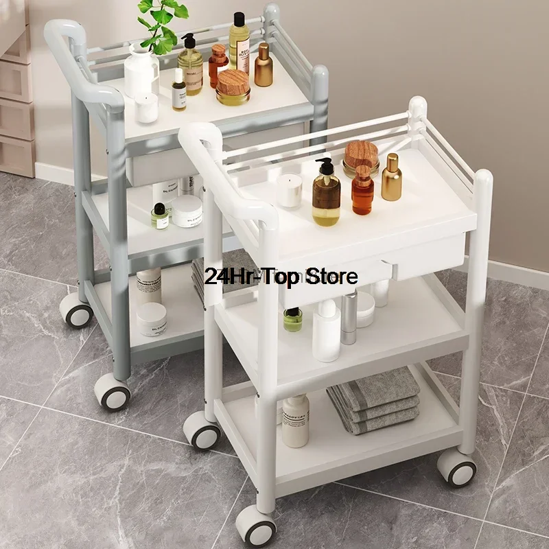 Cosmetic Rolling Salone Di Bellezza Trolley Manicure Tattoo Lash Tea Salon Trolley Spa Pedicure Carrito Auxiliar Salon Furniture Wkst
