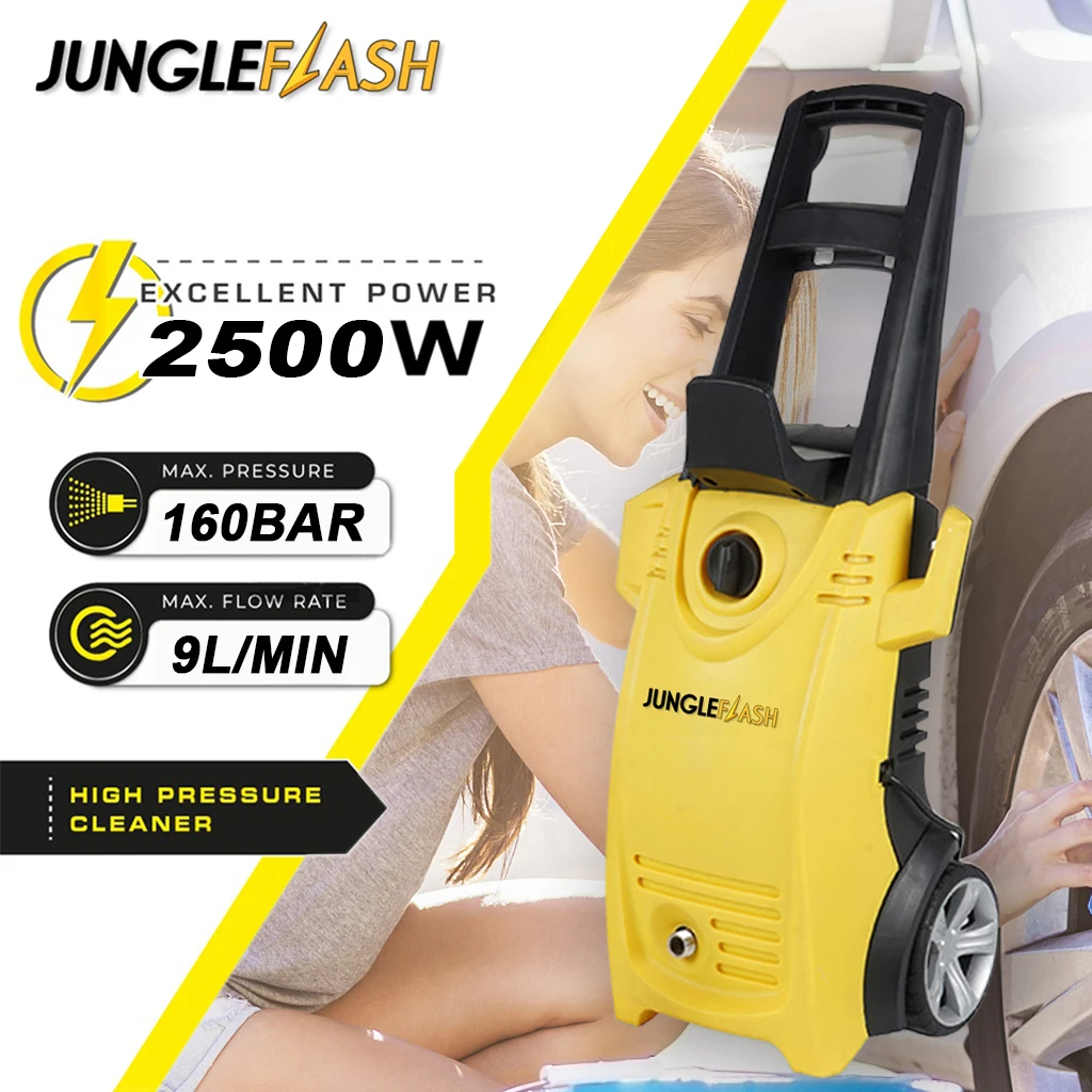 Jungleflash 220v/110v Home Fully Automatic Pressure Washer Portable  Pressure Washer Adjustable Pressure 1800w Car Washer Machine - Car Washer -  AliExpress