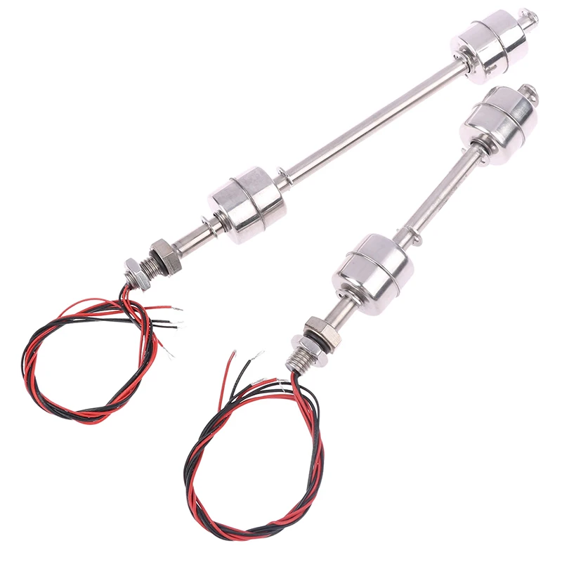 Water Level Switch Liquid Level Sensor 100-400mm Stainless Steel Double Ball Float Switch Tank Liquid Water Level Flow Sensor Water Level Controller 10W 220VDC