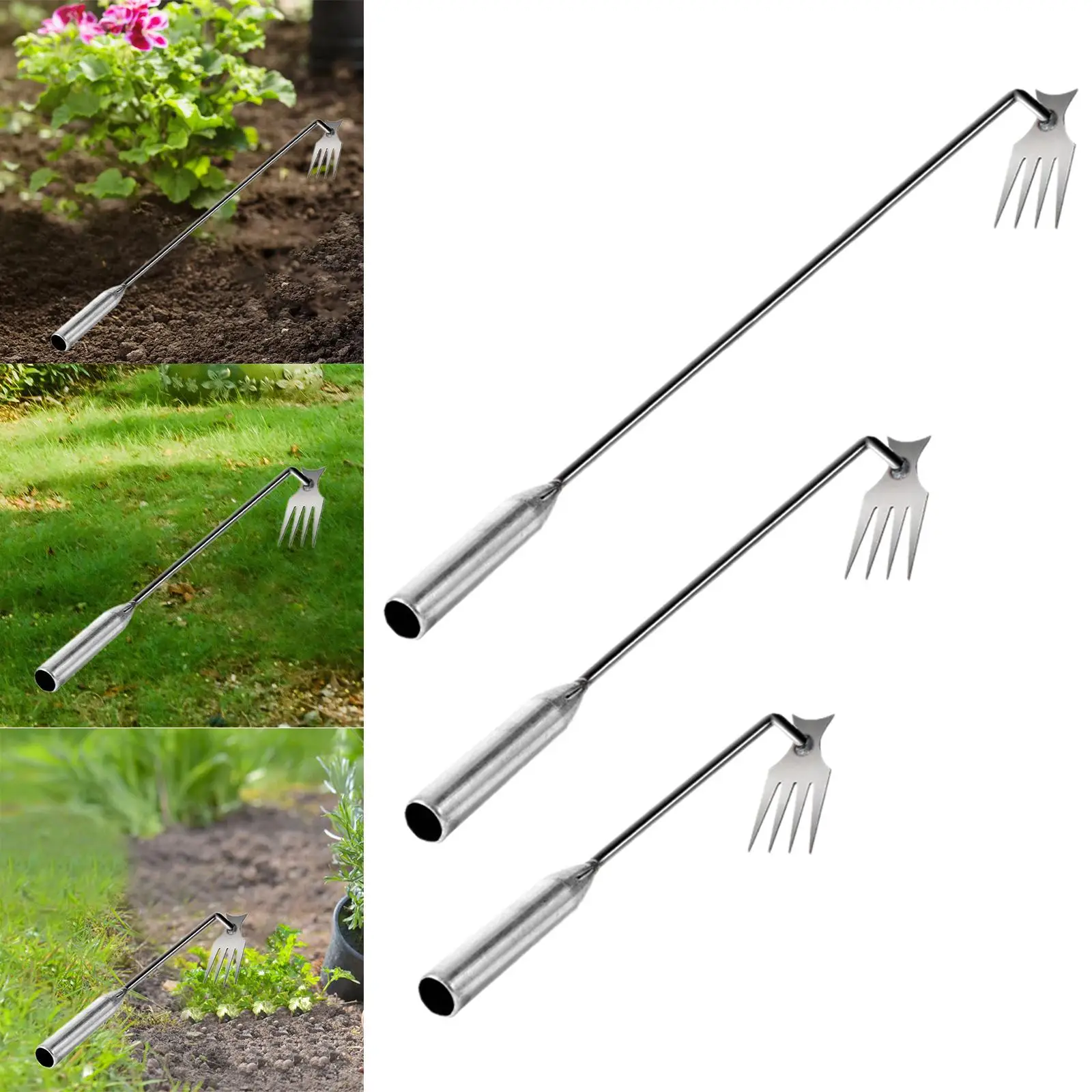 Weeds Puller Tool Stand up Weeder Multifunctional Weeds Root Pulling Tool Gardening Hand Weeding Tool for Backyard Vegetable