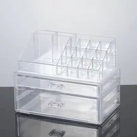 Desktop Makeup Storage Box Multi-layer Drawer Lipstick Organizer Multi-functional Storage Transparent Black Makeup Organizer 2
