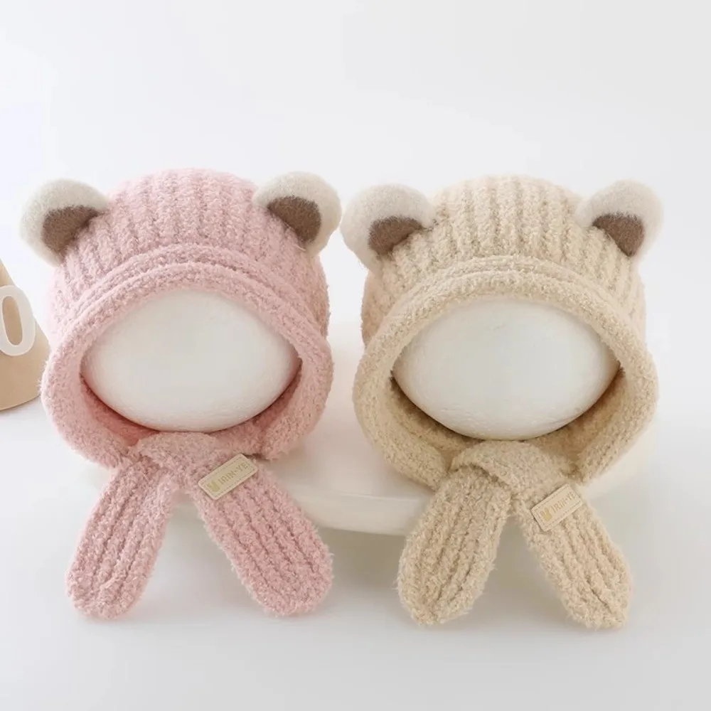 Warm Windproof Kids Hat Scarf Set for Outdoor Sports