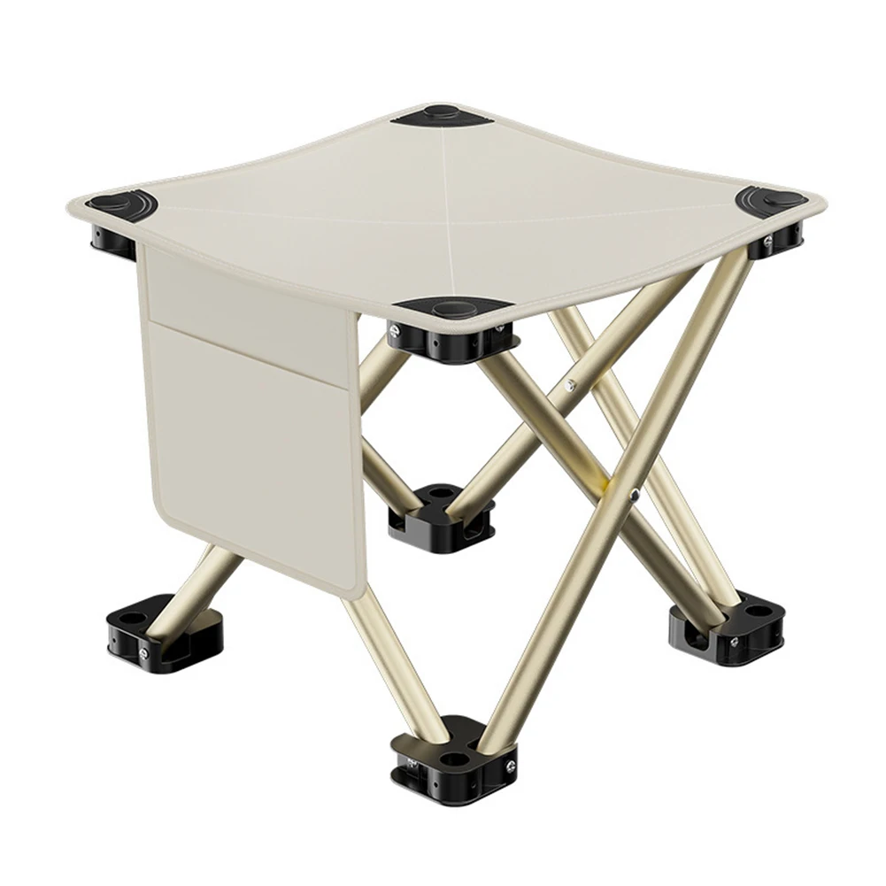Portable Folding Stool Lightweight Quick-to-setup Folding Chair For Outdoor Camping Picnic Black White Camping Fishing Chair