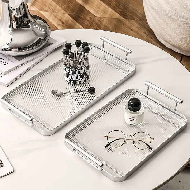 New Nordic style home acrylic tray creative plate, high-end and fashionable tea and dessert tray