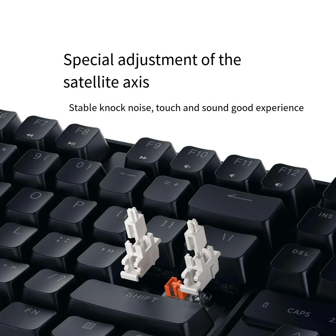 Teclado Mecânico sem Fio Xiaomi-mijia Tkl Bluetooth com Fio 2.4ghz 87 Key 3-mode para Jogos Escritório Suporta Windows e Macos - Imagem 3