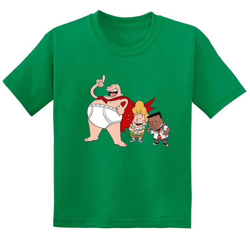 Captain Underpants Superhero Cartoon Print Kids T shirt Summer Funny Cute Children Boys Clothes Baby Girls Short Sleeve T-Shirts 3