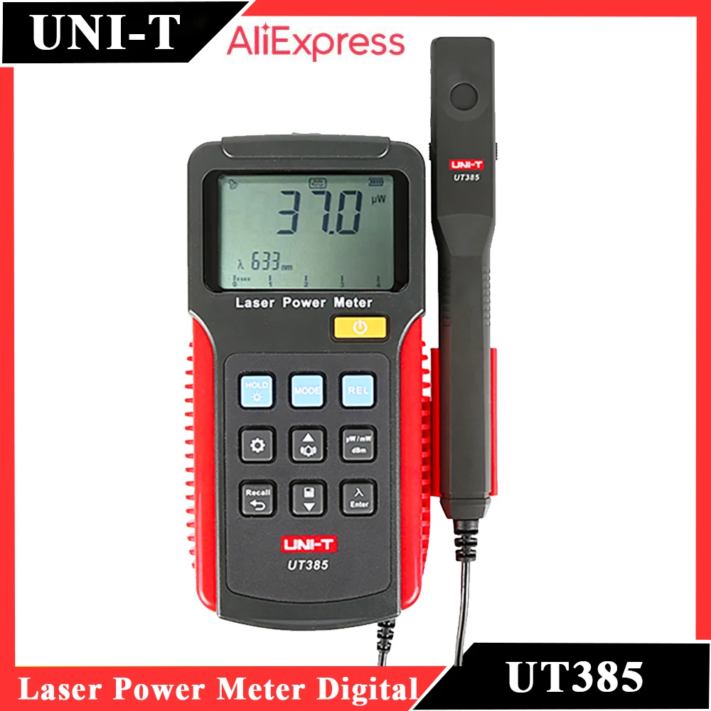 

UNI-T UT385 Laser Power Meter Digital 0uW to 39.99mW Split Laser Light Power Tester Professional PC Software Analysis