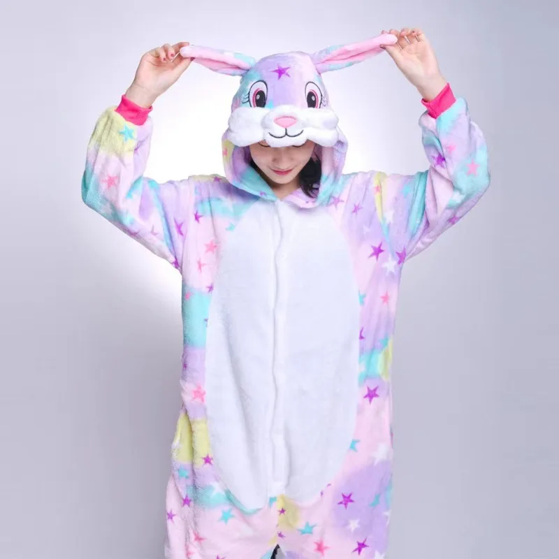 

Kids Cosplay Pajamas Animal Sleepwear Rainbow Star Rabbit Jumpsuits Baby Boys Girls Pijamas Suit Children Pajamas Sets Bunny