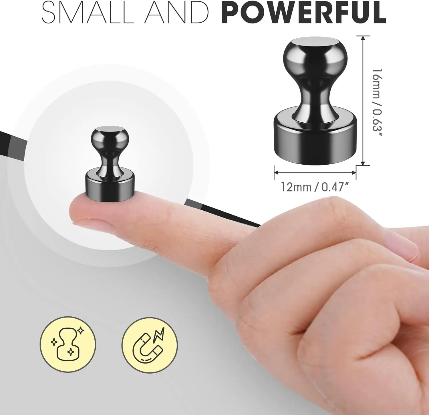 Magnet Metal Push Pin Magnetic Thumbtacks for Office Whiteboard Cone Strong Magnets Sheets Pushpin Home Refrigerator Magnets