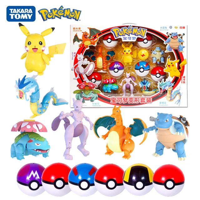 Batalha pokeball com pokemon pikachu figura de ação modelos brinquedos -  AliExpress