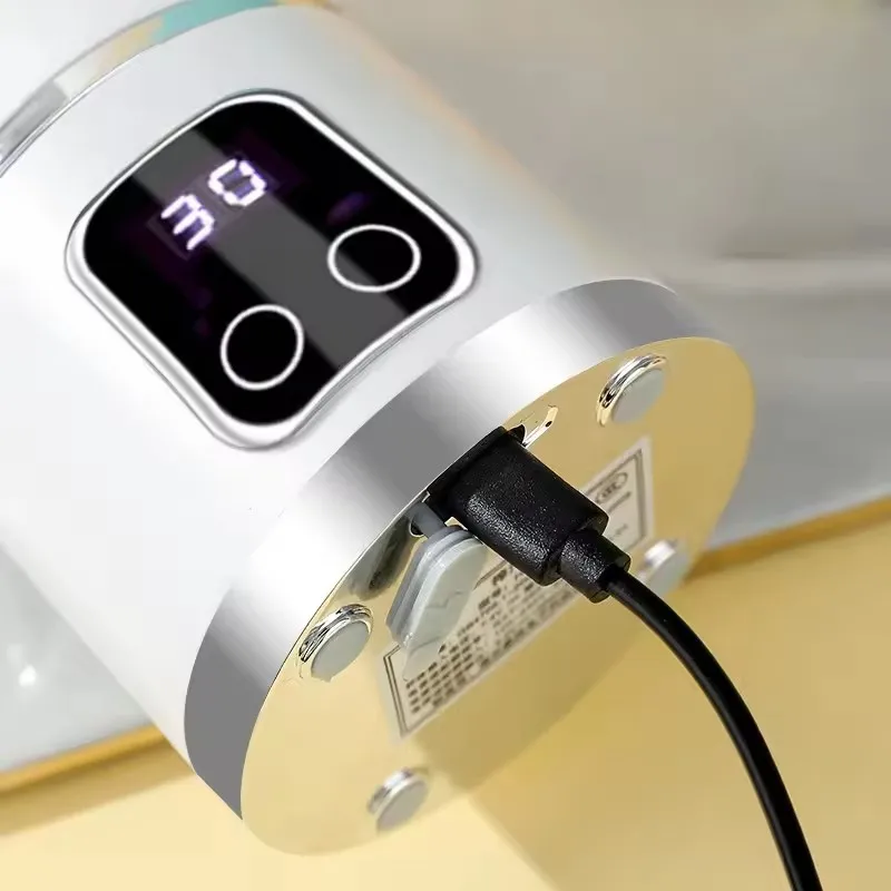 2025 New Mini Electric Juicer With Ice Crushing Function 450ML Large Capacity Digital Display Portable Blender Juice Maker