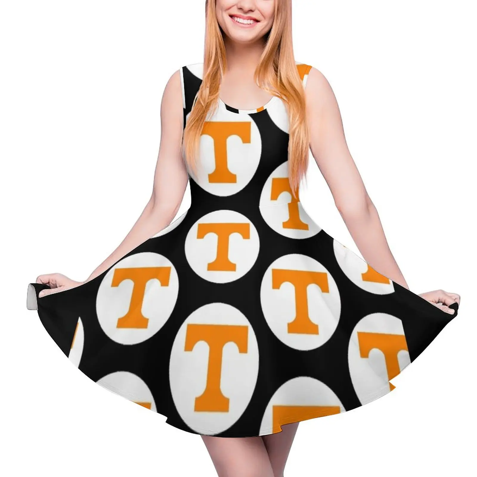 

Женское платье без рукавов, длинное летнее платье для женщин, Университет тенесси142