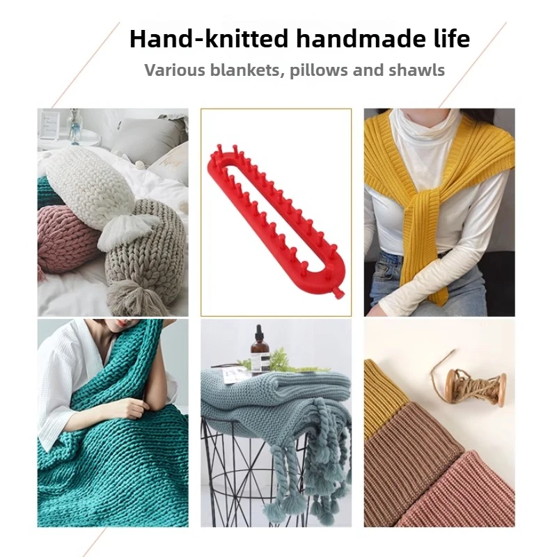 Plastic DIY Crochet Loom Set Kit for Scarf Hat Weaving
