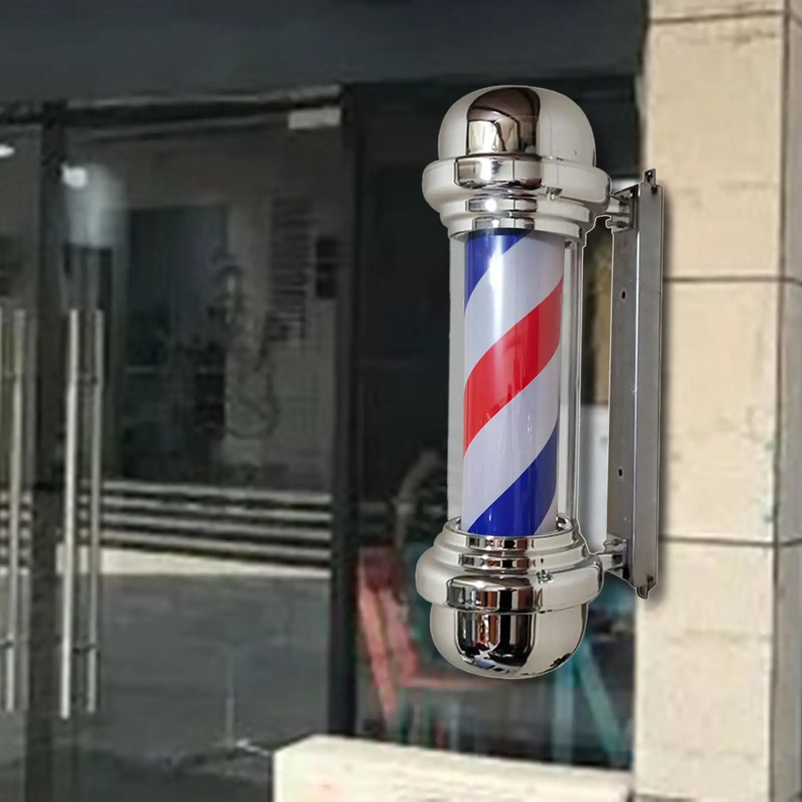 Waterproof Barber Pole LED Light Rotating Hair Salon Shop Sign Stripes for Indoor Waterproof Barber Pole LED Light Rotating Hair Salon Shop Sign Stripes for Indoor