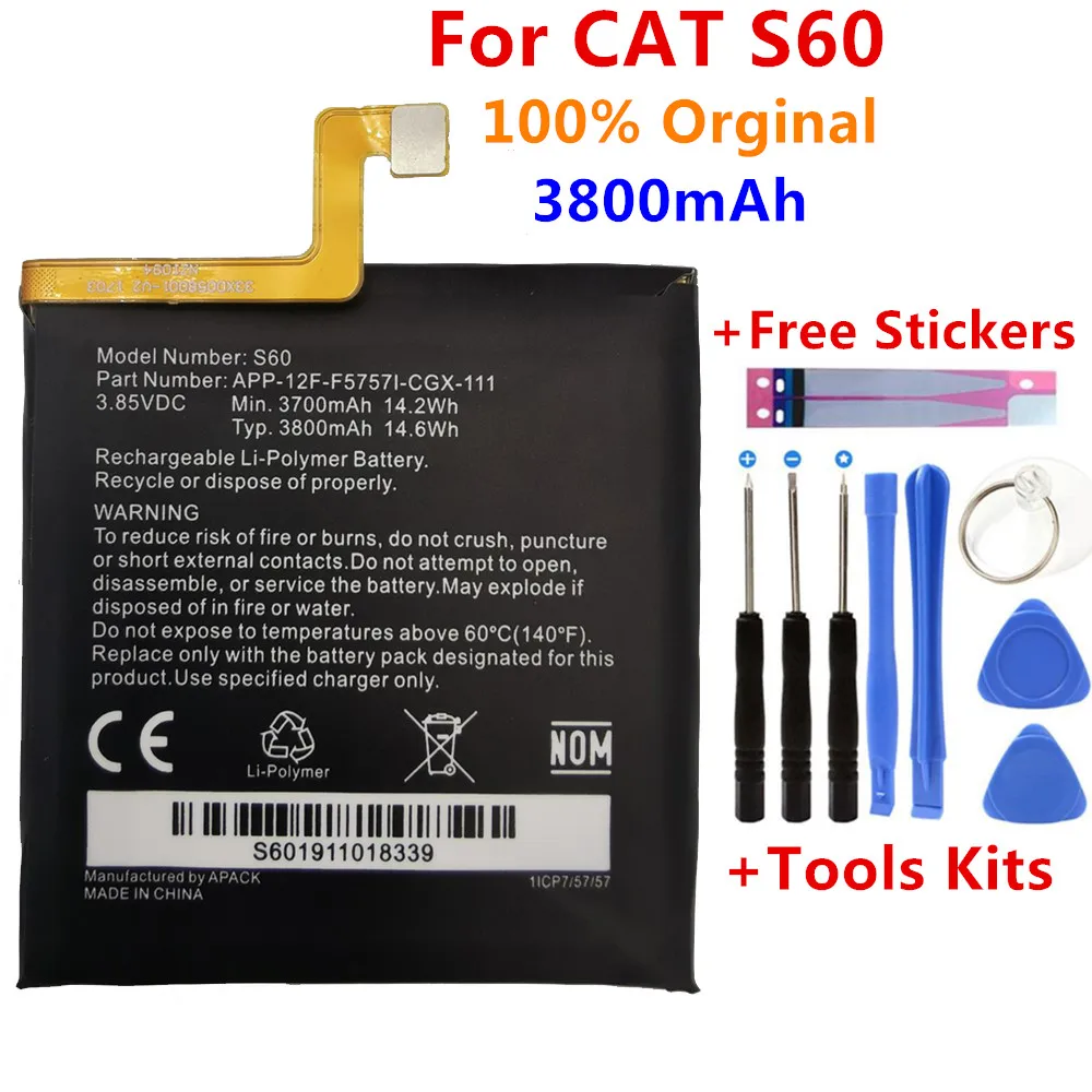 100% оригинальный сменный аккумулятор для Caterpillar Cat S40 S50 S60 CUBA-BL00-S50-000 458002-S40