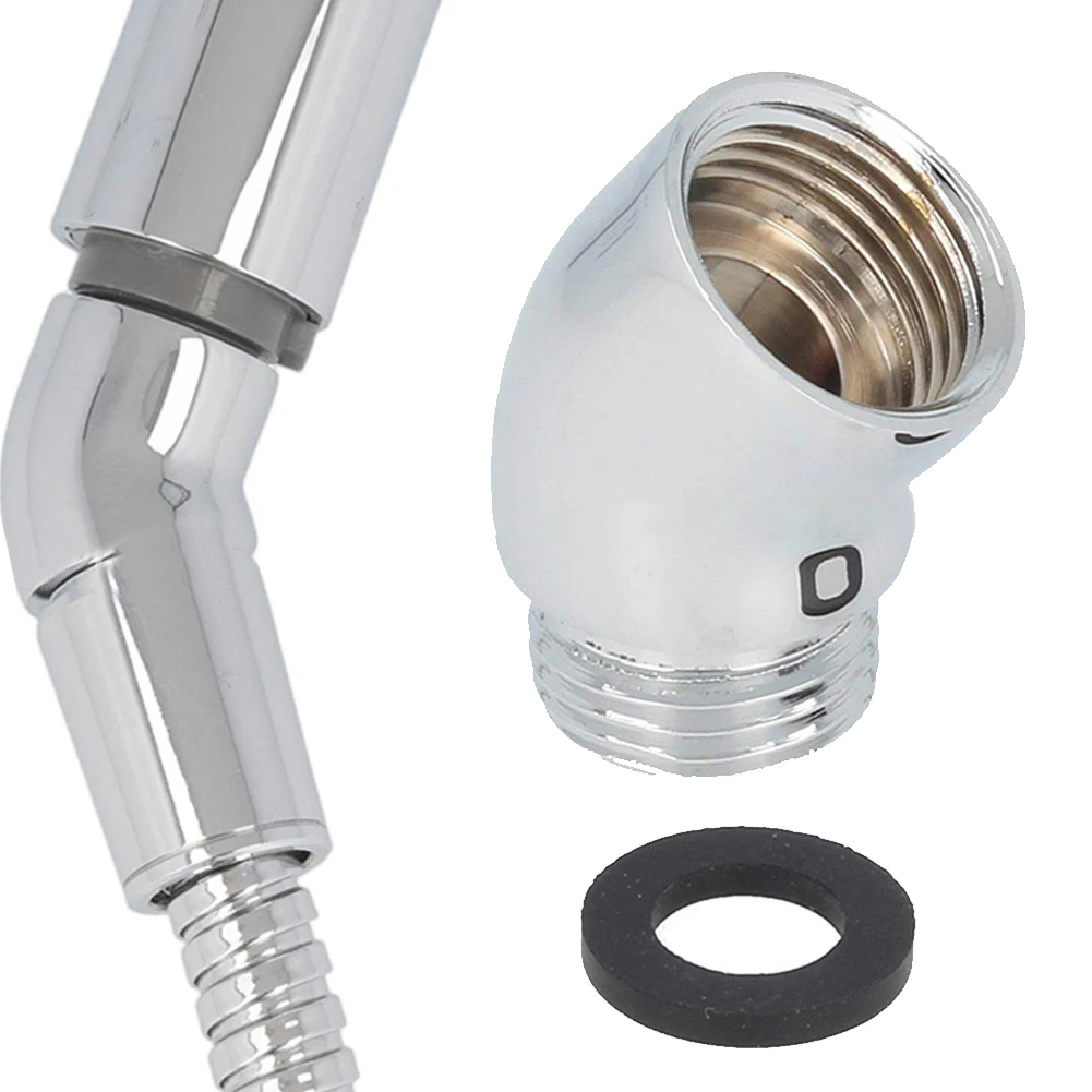 

Shower Elbow Adapter Shower Connector Hand Shower Top Spray Elbow Chrome Angle Female Thread And Male Thread Bathroom Tools