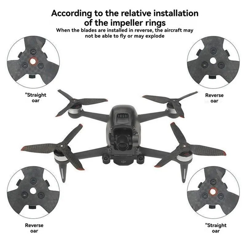 DJI FPV 콤보 드론 액세서리용 8개 프로펠러 카본 파이버 블레이드 5328S 프로펠러