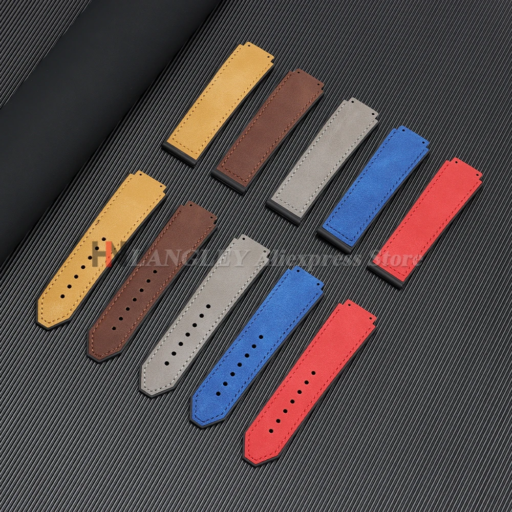 Matte Leather Sport Bracelet: Luxury Men's Watch Strap