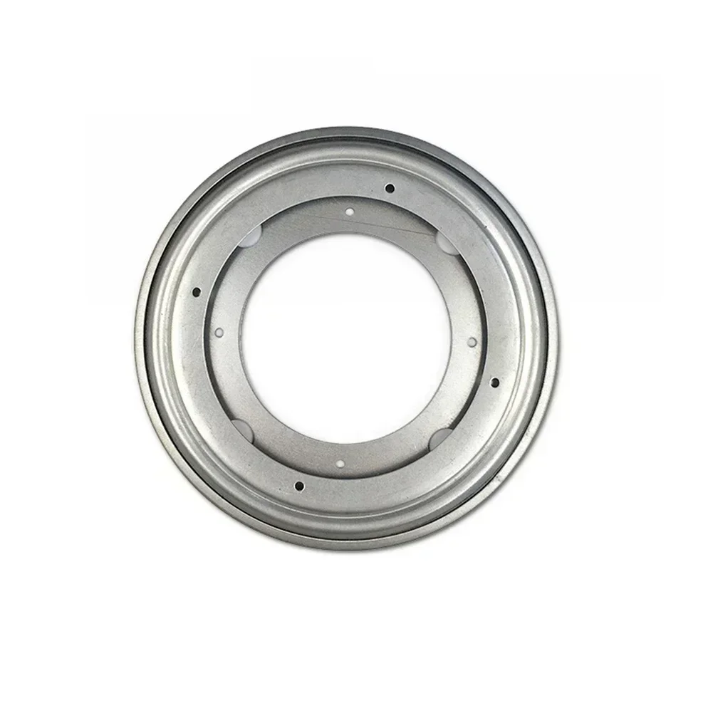 DIY Friendly Food Serving Trays Galvanized Steel Kitchen Dining Table Lazy Susan Turntable Balls Move Smoothly