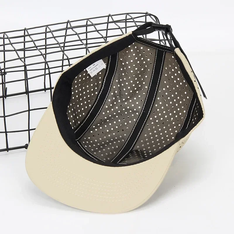 Perforated 5-Panel Cap for Men Lightweight Breathable Quick-drying Baseball Caps Running Camping Hiking Training Outdoor Hat 5