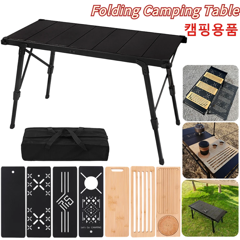 

Outdoor Aluminum Alloy IGT Table Folding Camp BBQ Grill Table Lifting Multifunctional Desktop Portable Unit Board Camping Table