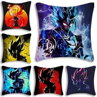 Anime Dragon Balls Z Goku Kawaii Pillow Covers Cartoon Sofa Decorative Home Double-sided Printing Short Plush Cute Cushion Cover 1