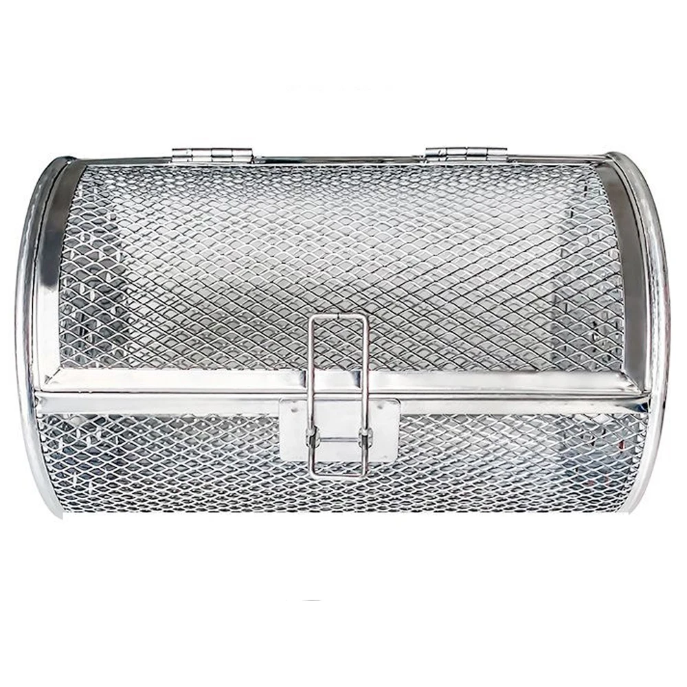 Rotisserie Basket Grill Roaster Drum Chili Roaster Drum Oven Basket Rotisserie Grill Cage Baking Rotary Nuts Beans Peanut