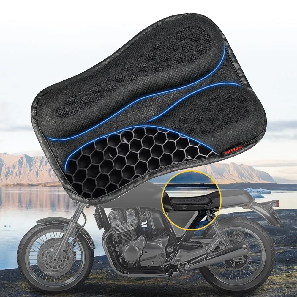 

Motorcycle Seat Cushion 3D Honeycomb Structure shock-absorbing and anti slip Gel Seat Pad ventilate Motorcycle Accessories